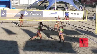 Beach Volleyball Girls Doing Everything To Win