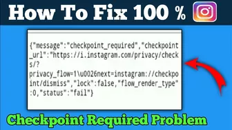 How To Fix Instagram Privacy Check Problem | Instagram Checkpoint Required Problem Today 2022