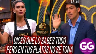 CRIS CARPENTIER LE CANTA LA TABLA A ISABELLA EN MASTERCHEF CELEBRITY 2022