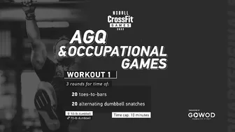 Workout 1 — 2022 Age-Group Quarterfinal/Occupational Games