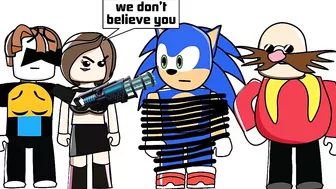 Sonic vs all roblox hackers