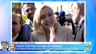 All eyes on France as President Macron tries to fend off challenge by Marine Le Pen l GMA