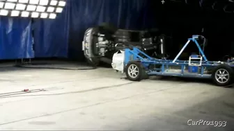 NHTSA MDB Side Crash Test Rollover Compilation