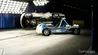 NHTSA MDB Side Crash Test Rollover Compilation