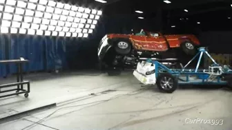 NHTSA MDB Side Crash Test Rollover Compilation