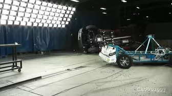 NHTSA MDB Side Crash Test Rollover Compilation