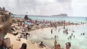 IBIZA Beach Spain Summer - WALK HD BEACH Cala Comte Travel Vlog Best Beach of Ibiza