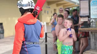 Asking People at the Beach Where the Slopes Are