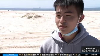 Volunteers gathered in Huntington Beach for beach cleanup