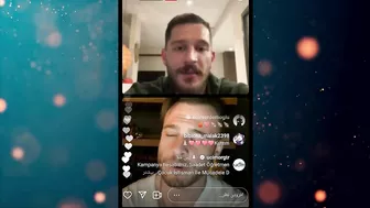 Live kerem bursin on Instagram with urazka. |He laughs very much at first live.