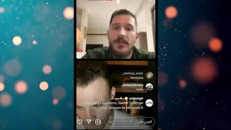 Live kerem bursin on Instagram with urazka. |He laughs very much at first live.