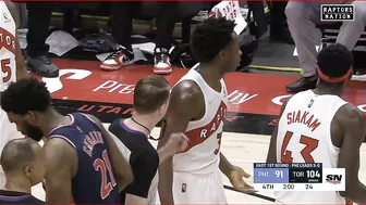 OG Anunoby and Joel Embiid Heated Altercation in Game 4