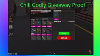 MM2 | Chill Godly Giveaway proof | Roblox