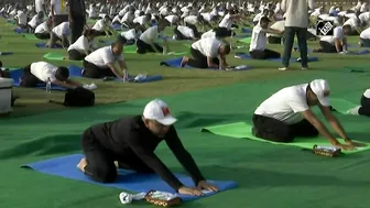 Union Railways Minister Vaishnaw takes part in Yoga session in Delhi ahead of International Yoga Day