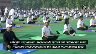 Union Railways Minister Vaishnaw takes part in Yoga session in Delhi ahead of International Yoga Day