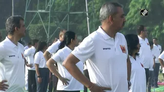 Union Railways Minister Vaishnaw takes part in Yoga session in Delhi ahead of International Yoga Day