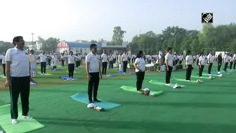 Union Railways Minister Vaishnaw takes part in Yoga session in Delhi ahead of International Yoga Day