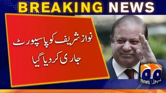 Nawaz Sharif gets passport, free to travel..!!