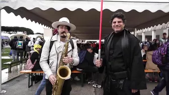 SAX GUY surprises COSPLAYERS with their ANIME SONGS