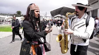 SAX GUY surprises COSPLAYERS with their ANIME SONGS