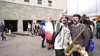 SAX GUY surprises COSPLAYERS with their ANIME SONGS