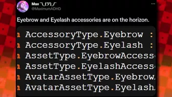 WHY IS ROBLOX ADDING THIS? NEW TYPE OF ACCESSORY! (Eyebrow & Eyelash)