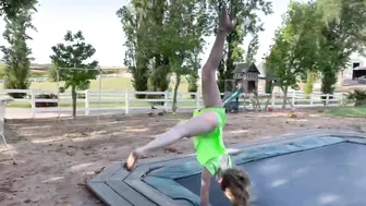 Gymnastics Girl Tumbling Stretching Acro Trampoline Fun and More