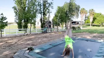 Gymnastics Girl Tumbling Stretching Acro Trampoline Fun and More