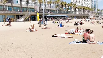 Spain best beaches ????????????️Barcelona beach walk 2022/ beach Somorrostro -4K