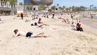 Spain best beaches ????????????️Barcelona beach walk 2022/ beach Somorrostro -4K