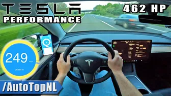 TESLA MODEL Y PERFORMANCE | 0-100 1/4 MILE 100-200 0-250 on AUTOBAHN by AutoTopNL