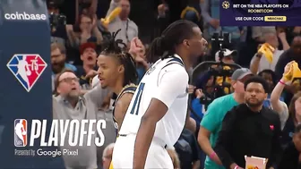 Ja Morant insane poster dunk on Malik Beasley in game 5 vs Timberwolves