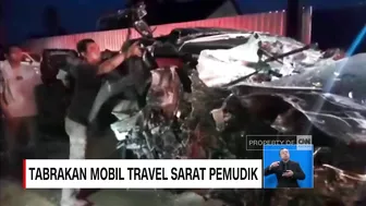 Tabrakan Mobil Travel Sarat Pemudik