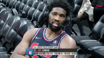 Joel Embiid Talks Game 6 Win vs Raptors, Postgame Interview ????