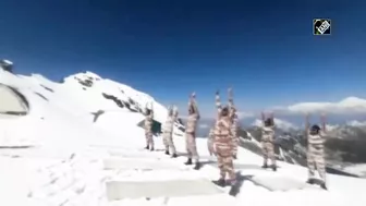 Yoga At 15,000 Feet In Snow-Covered Himalayas By Soldiers