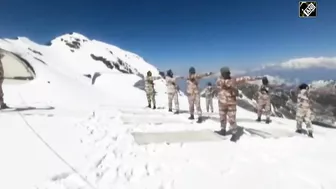 Yoga At 15,000 Feet In Snow-Covered Himalayas By Soldiers