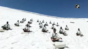 Yoga At 15,000 Feet In Snow-Covered Himalayas By Soldiers