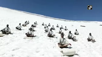 Yoga At 15,000 Feet In Snow-Covered Himalayas By Soldiers