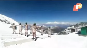 ITBP Jawans Perform Yoga At 15000 Feet Of Himalayas In Uttarakhand