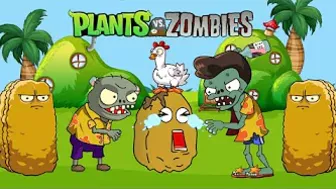 PvZ 2 Challenge - Imp Zombies & Basic Zombies Find a way to break into the garden with All Plant