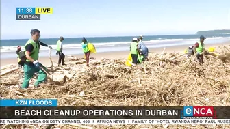 Beach clean-up operations in Durban