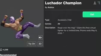 FREE ACCESSORY! HOW TO GET Luchador Champion! (ROBLOX)