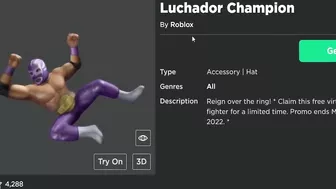 FREE ACCESSORY! HOW TO GET Luchador Champion! (ROBLOX)