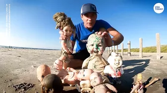 Beach trash baby dolls wash up on shore | USA TODAY