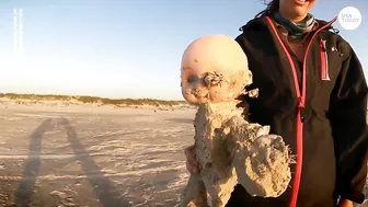 Beach trash baby dolls wash up on shore | USA TODAY