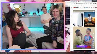 xQc showing Pokimane his Stream culture