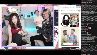 xQc showing Pokimane his Stream culture