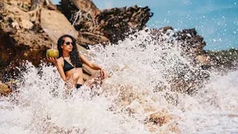 Photographer, Model, and Videographer Getting Wiped Out by Waves