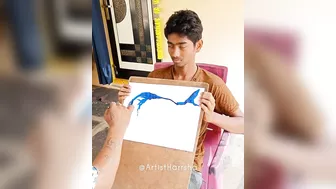 Craziest Live Painting | How To Draw | Boy Drawing | Celebrity Artist | Harrsha Artist