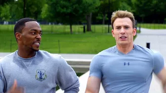 "On Your Left" Steve Rogers & Sam Wilson - Running Scene - Captain America: The Winter Soldier